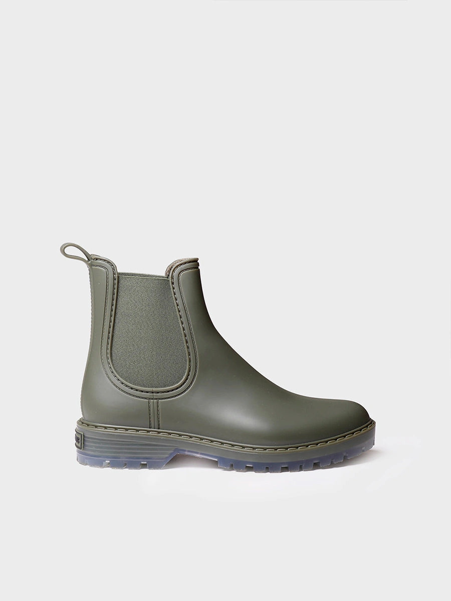 Olive green chelsea boots womens best sale