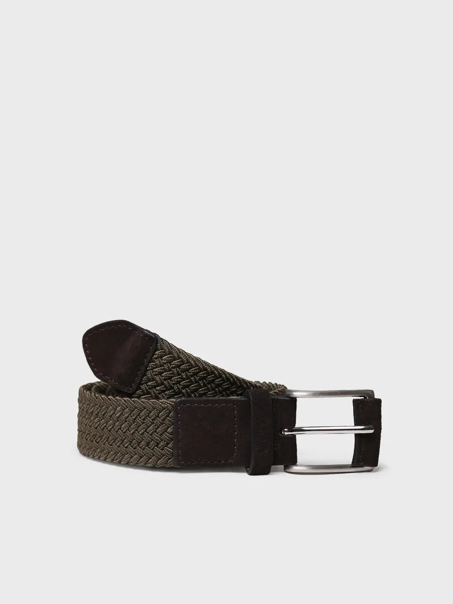 Men's fabric and leather belt - ERIC