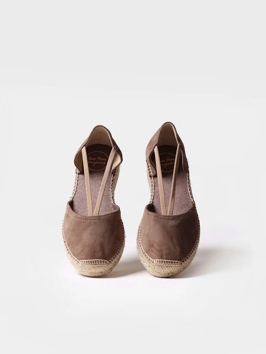 Suede espadrilles with straps - ERLA-A
