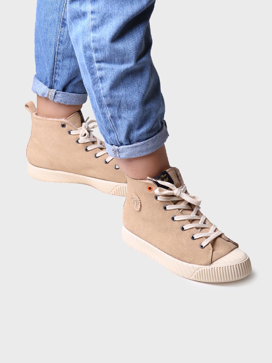 Women's Ankle boot in Suede in Beige - GENOVA-SY