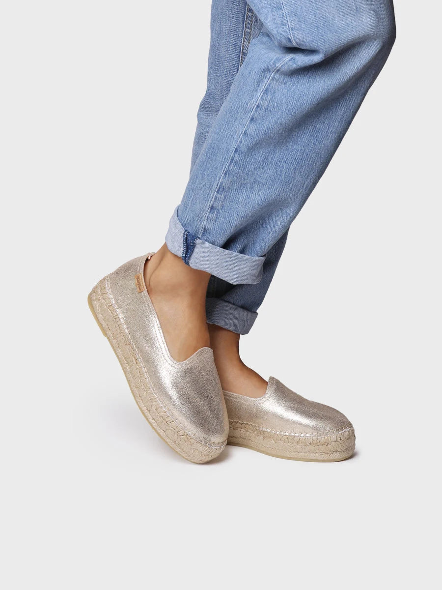 Closed espadrille for women in suede with jute sole - KEIRA