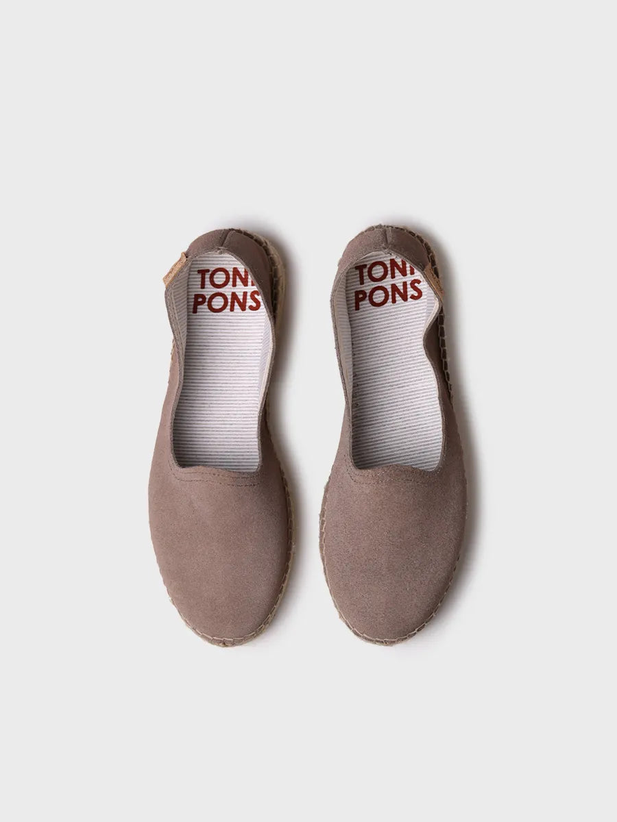 Closed espadrille for women in suede with jute sole - KEIRA