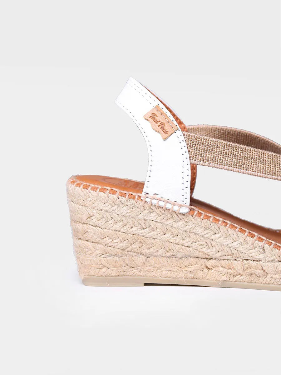 Slingback medium wedge espadrille in lether - TEIDE-P