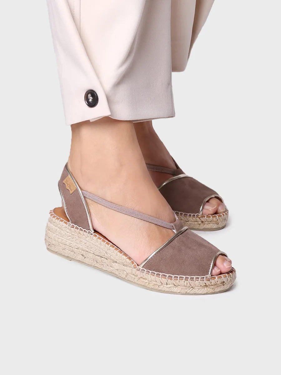 Women's suede wedge espadrilles - BILDA