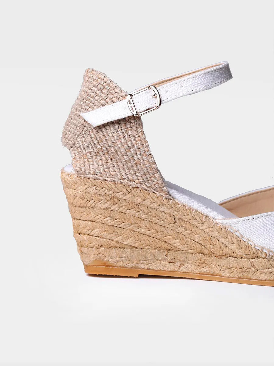 Jute wedge with buckle - CALDES