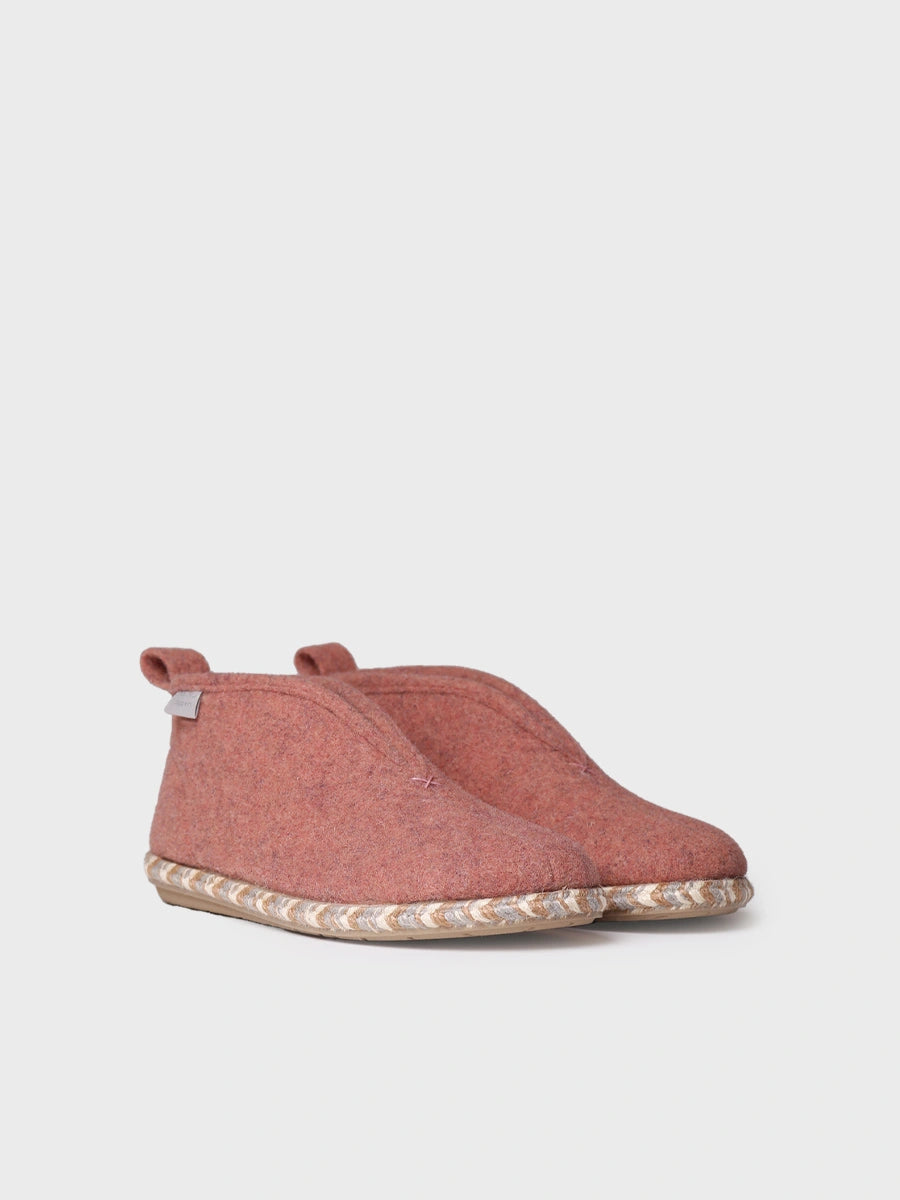 Women's slipper in felt in Nude - DORIA-FP