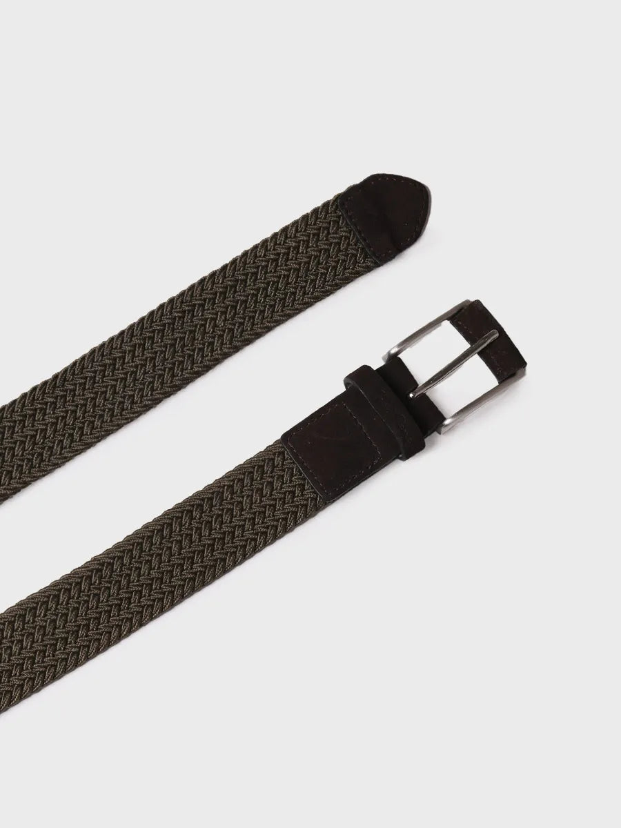 Men's fabric and leather belt - ERIC