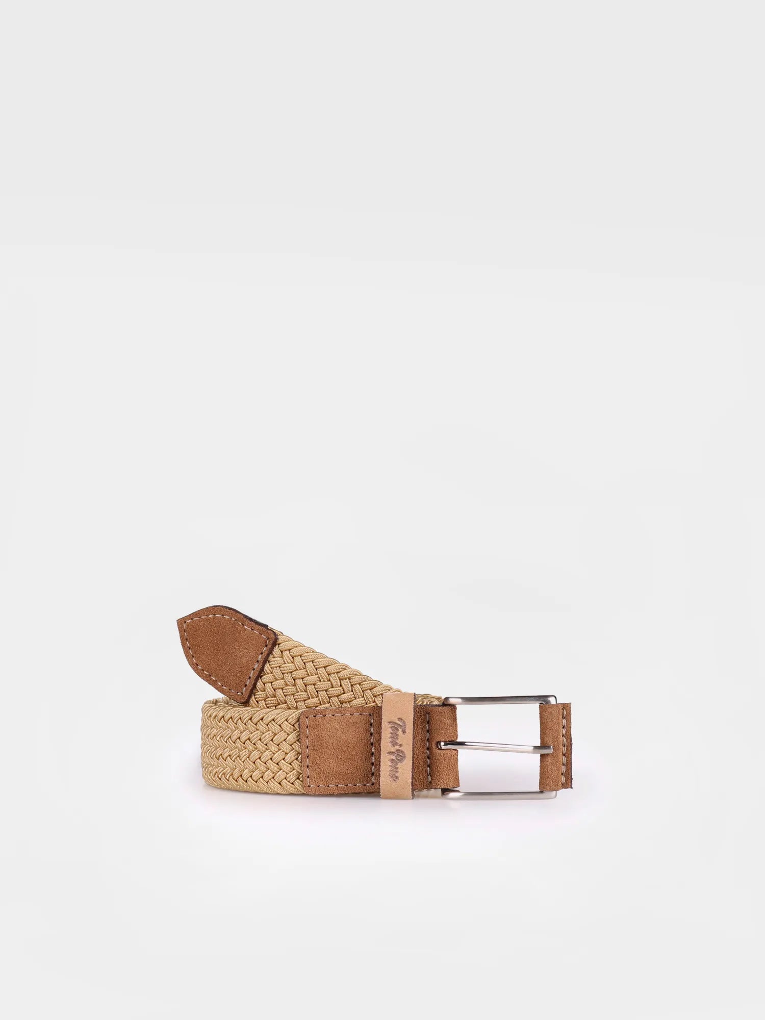 Men's fabric and leather belt - ERIC