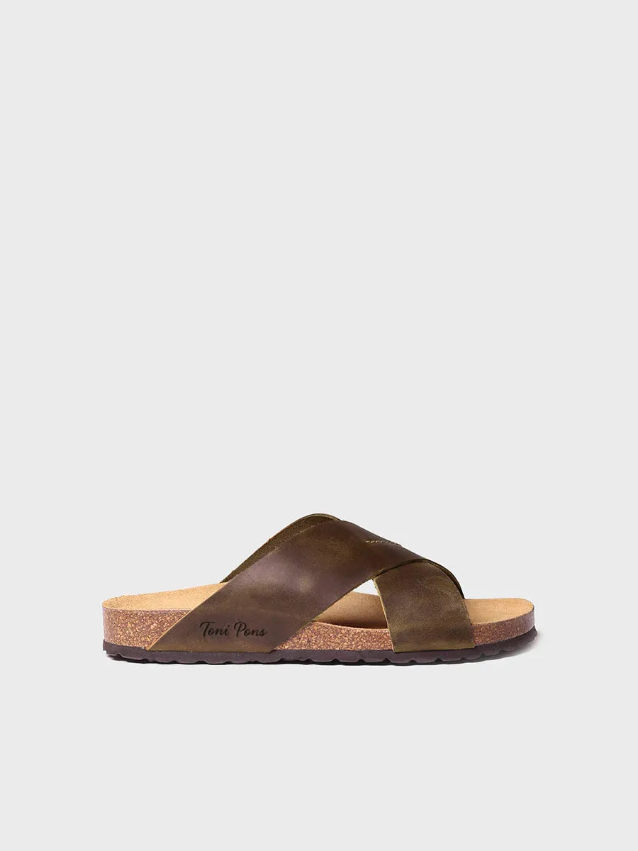 Men's sandal with crossed straps - GOL-PE