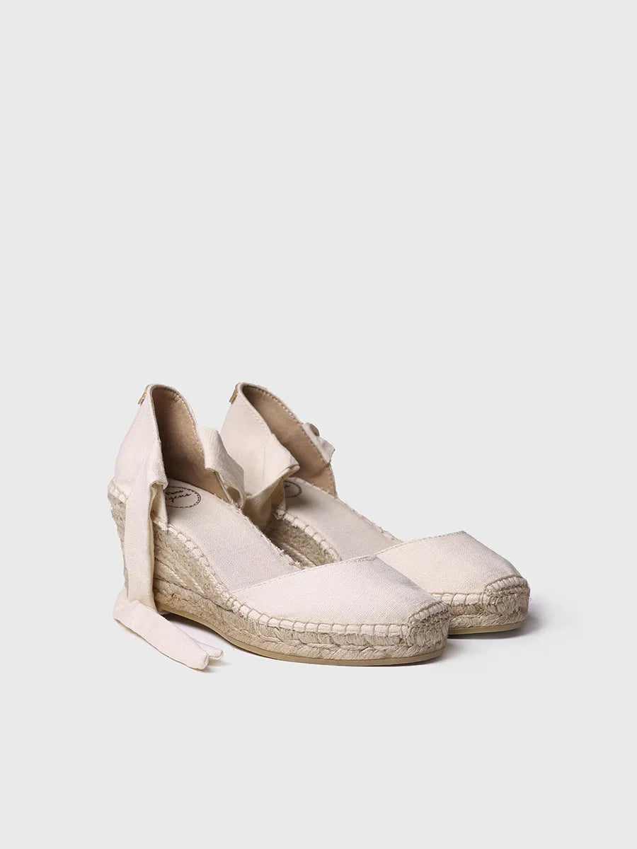 Wedge espadrilles with ribbons - JULIA