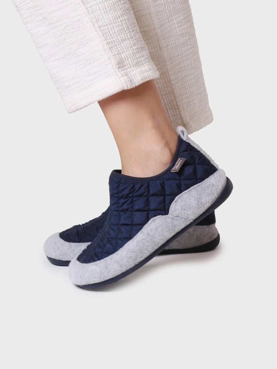 Women's slippers in felt and padded fabric - MARE-UM Ocean