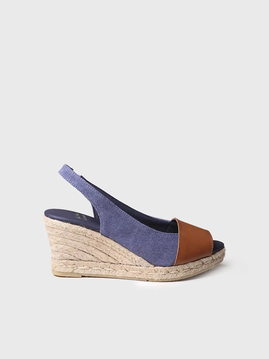 Wedge espadrilles with leather detail - MARINA