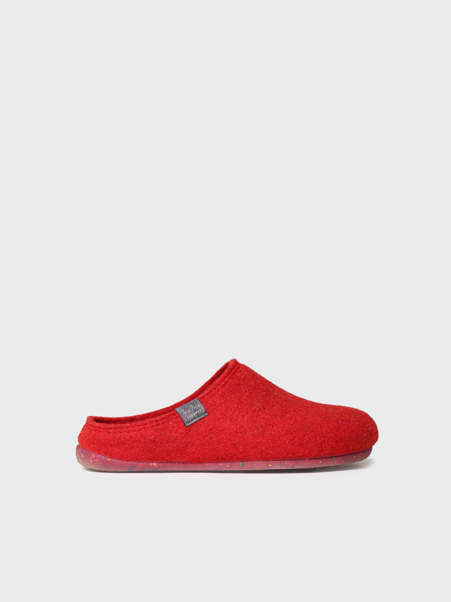 Women's clog-style slipper made from recycled felt - MONA-FR