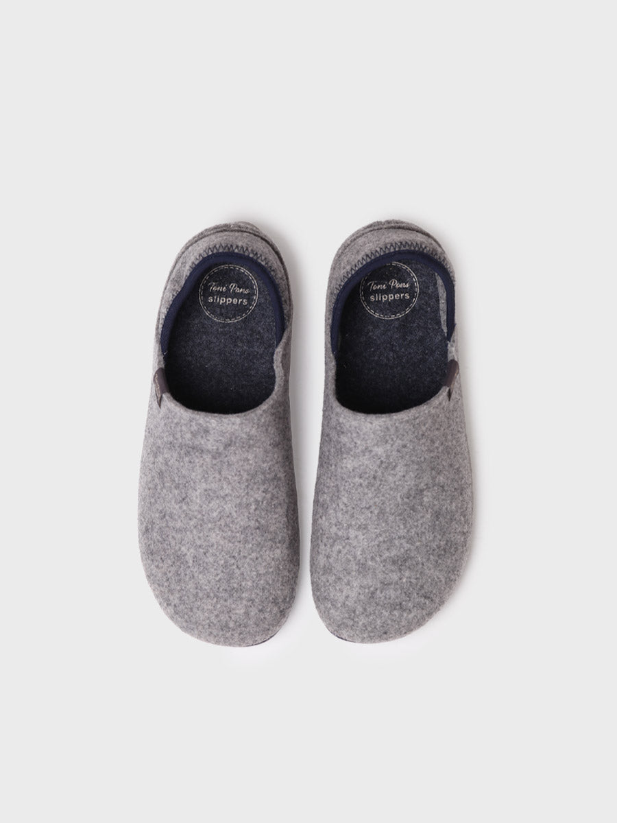 Men's Closed Slipper in Recycled Felt - NEPAL-FR