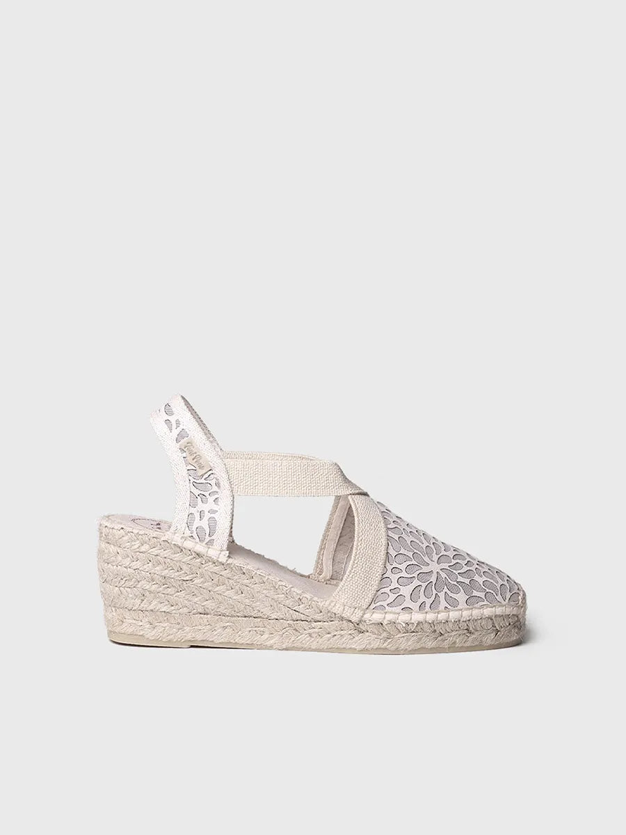 Medium wedge espadrilles with embroidery - TERRA-IK