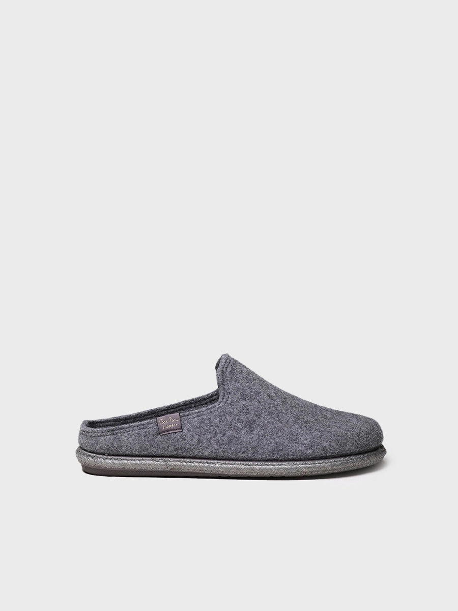 Men's Slippers made from Recycled Wool in Grey - TOMAS-RW