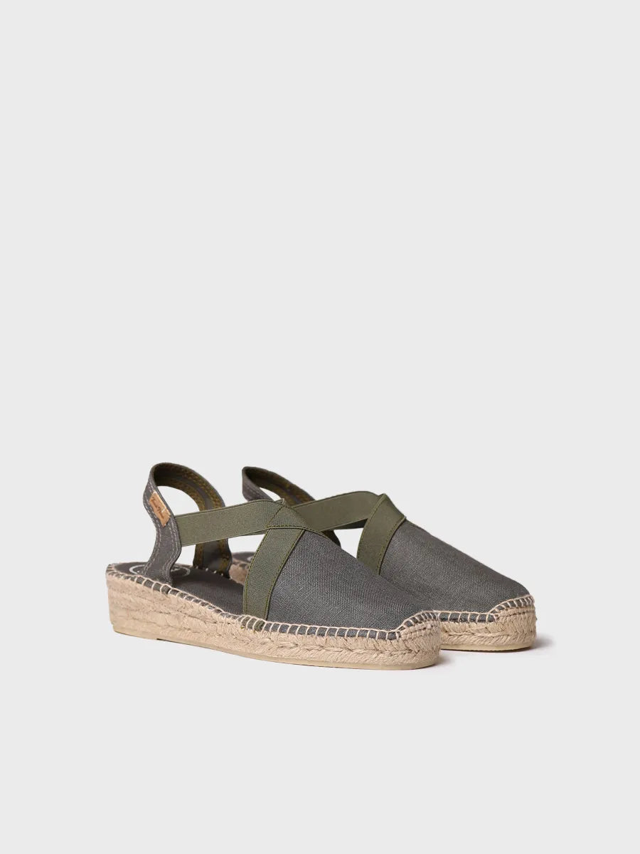 Vegan flat espadrille with straps - VERONA