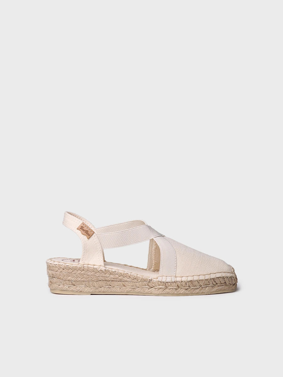 Vegan flat espadrille with straps - VERONA