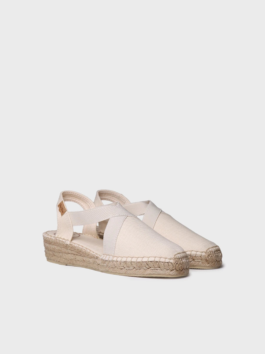 Vegan flat espadrille with straps - VERONA