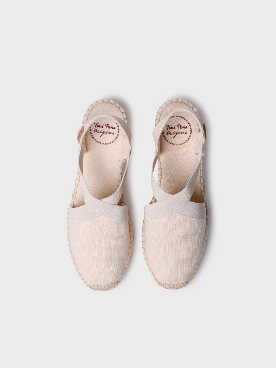 Vegan flat espadrille with straps - VERONA