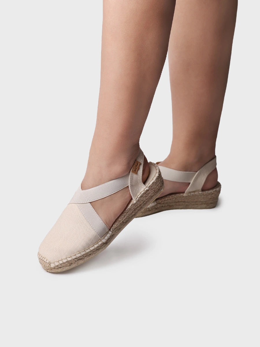 Vegan flat espadrille with straps - VERONA