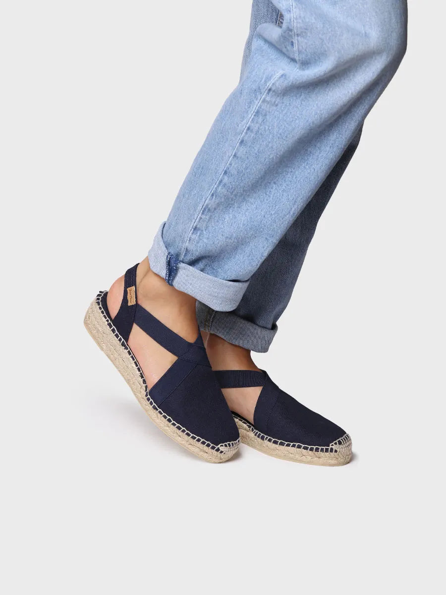 Vegan flat espadrille with straps - VERONA