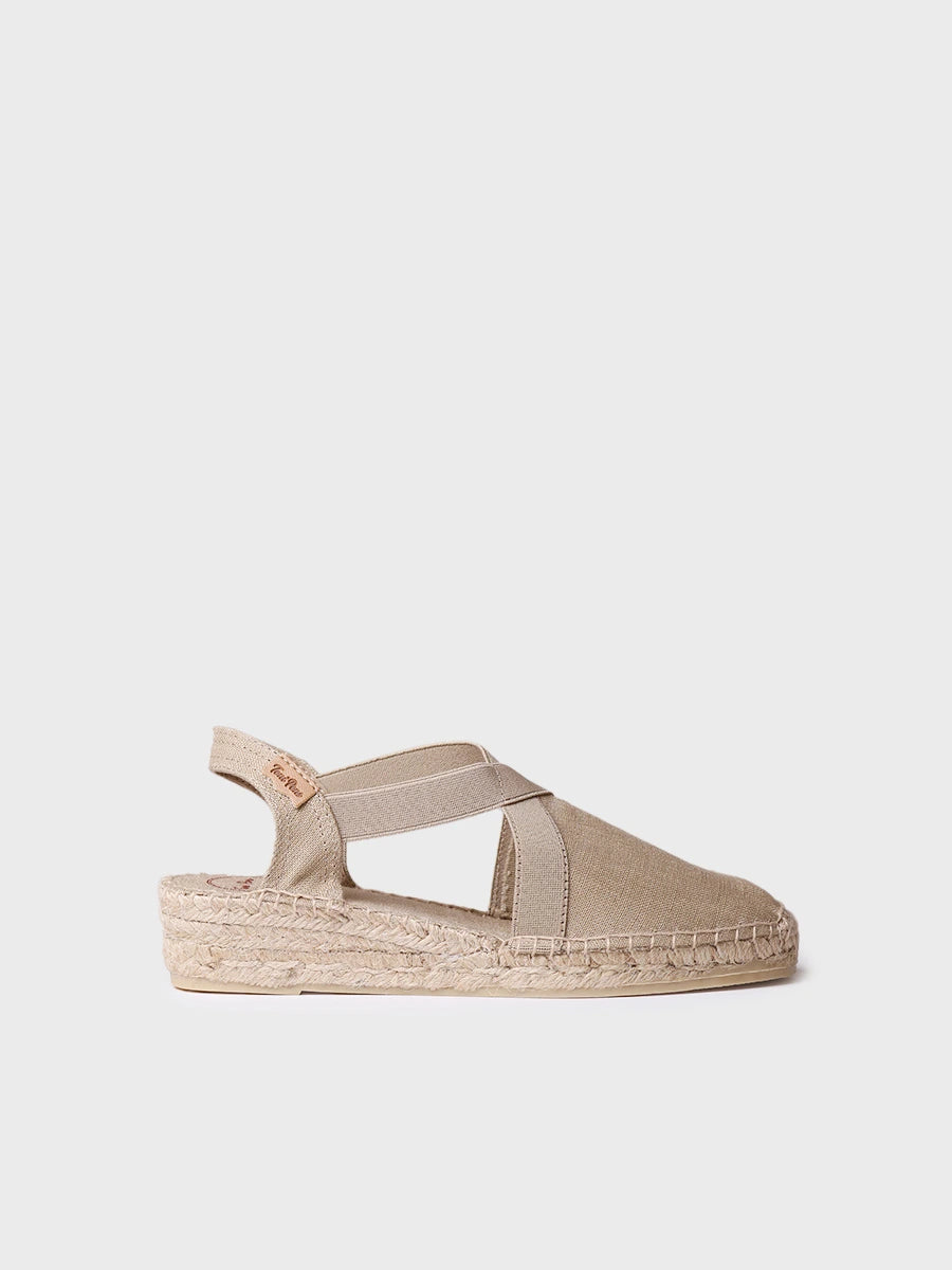 Vegan flat espadrille with straps - VERONA