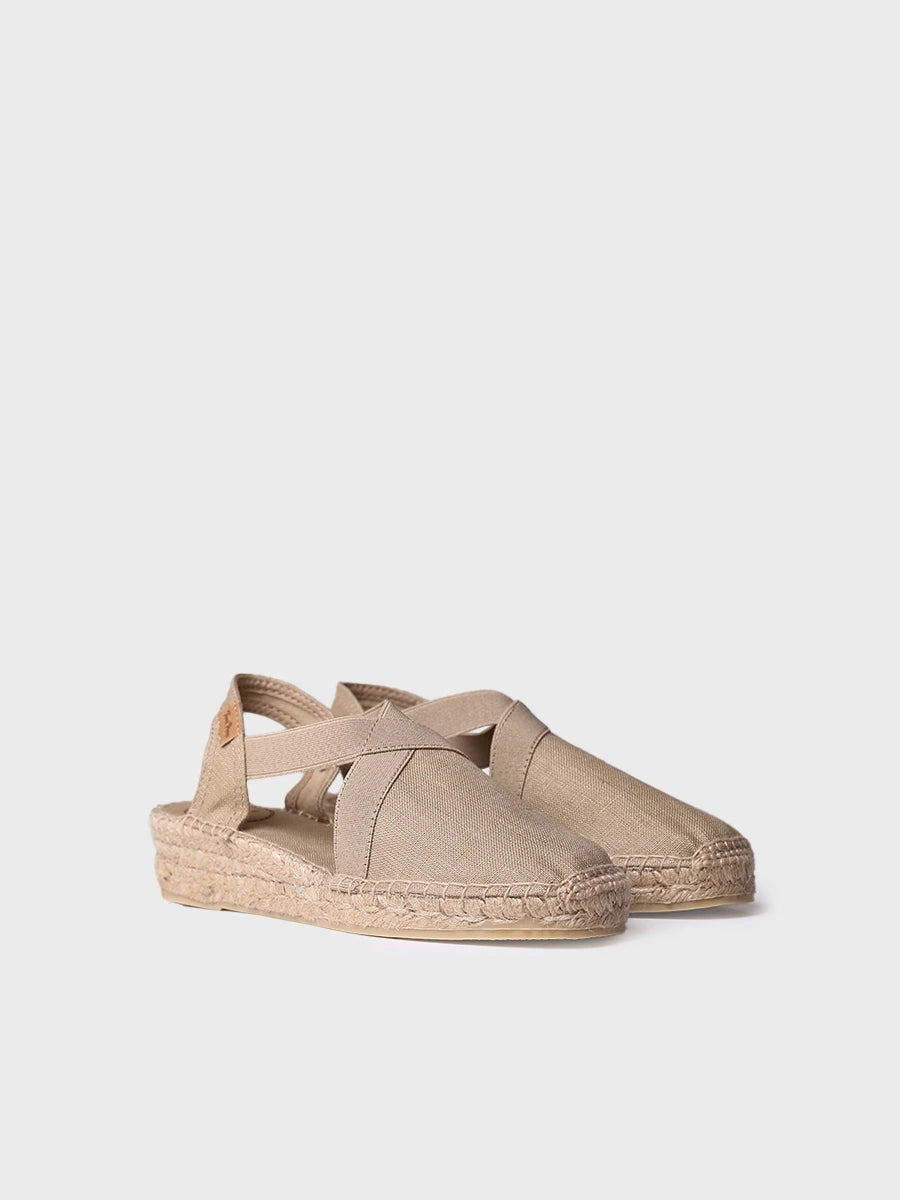 Vegan flat espadrille with straps - VERONA