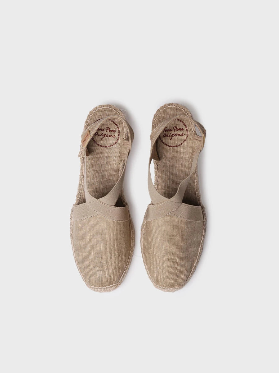 Vegan flat espadrille with straps - VERONA